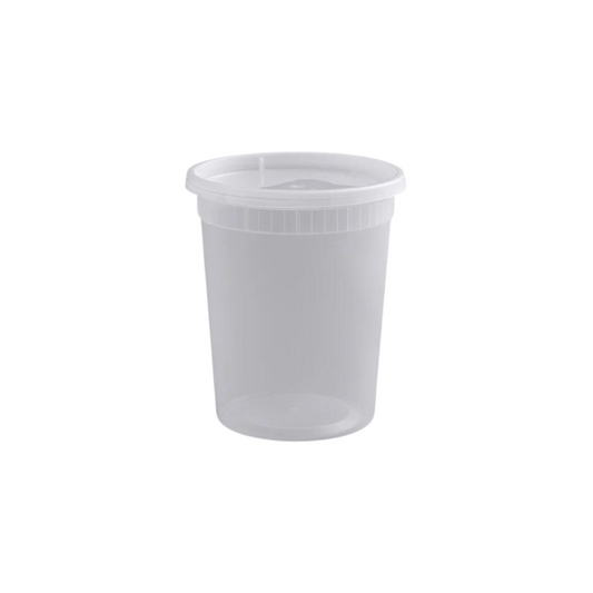 32 oz. Microwavable Deli Containers and Lids - Case of 240