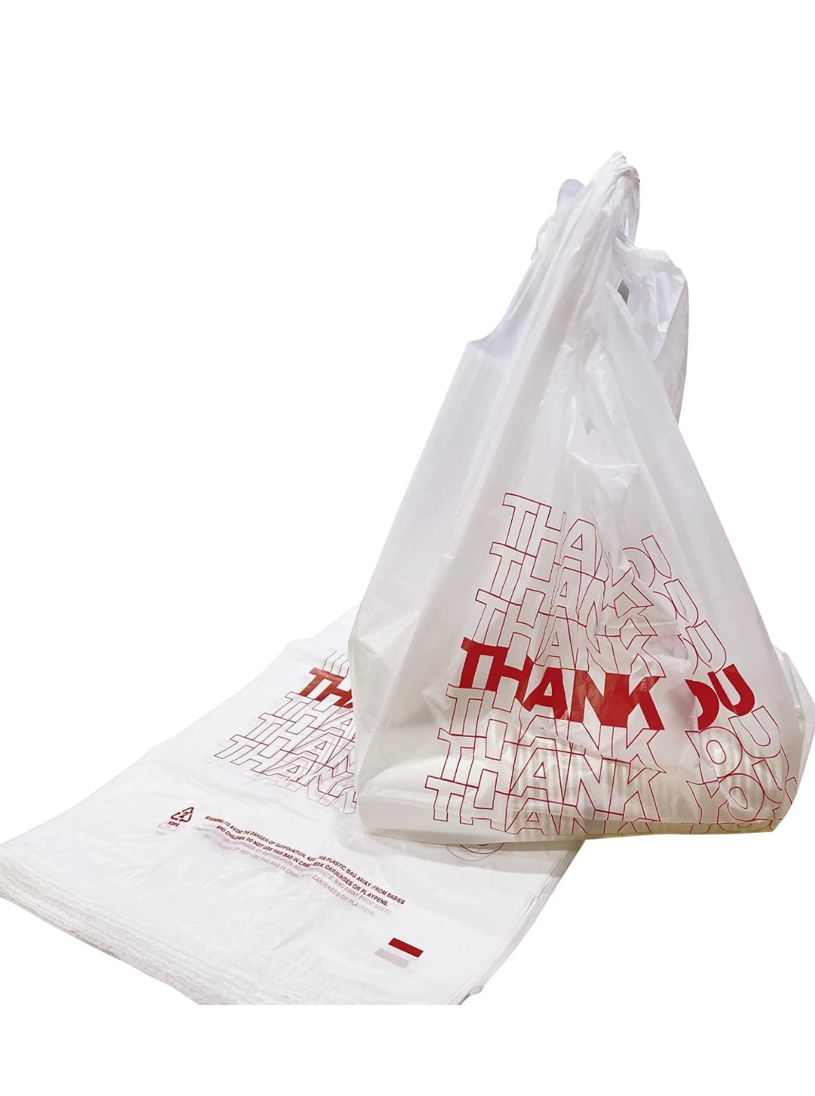 Thank You Bags (White and Red) - Carton of 1000