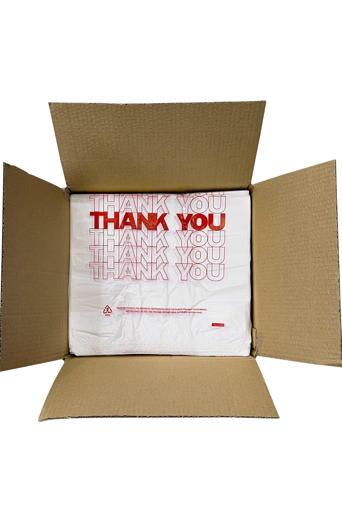 Thank You Bags (White and Red) - Carton of 1000