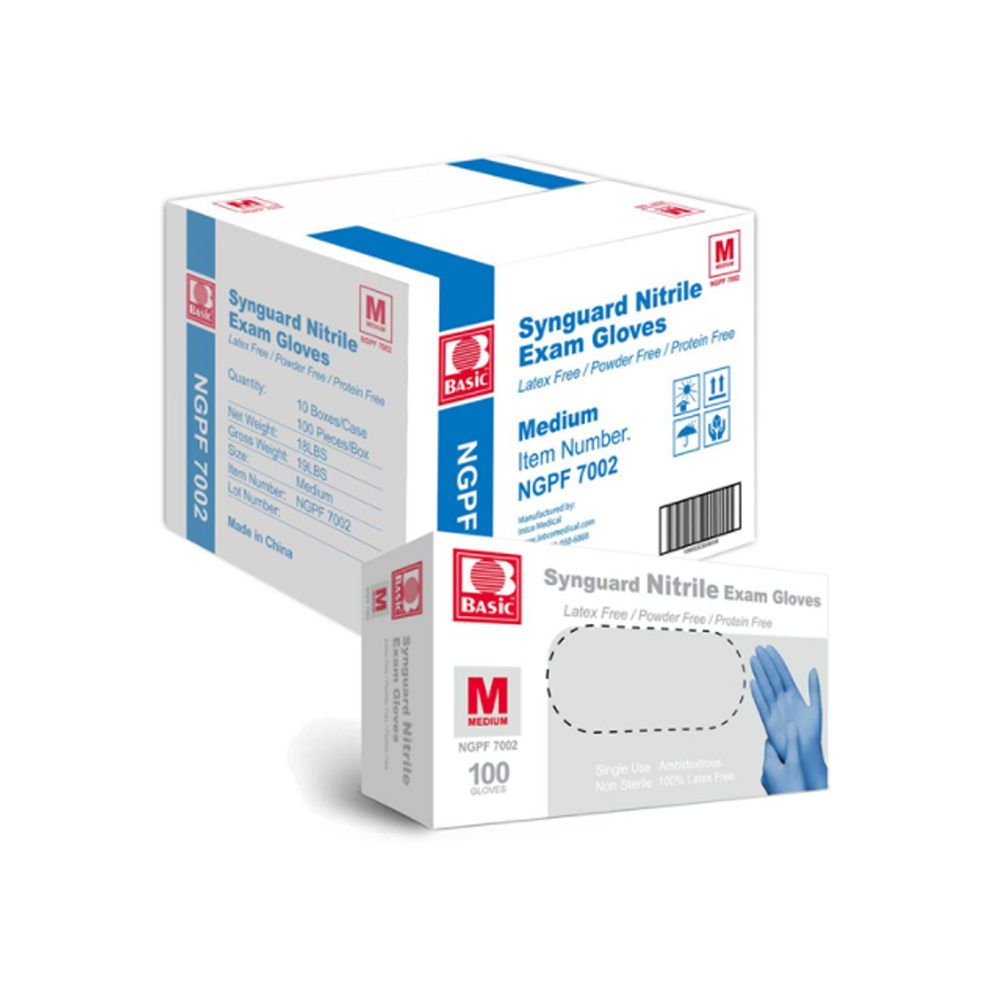 Synguard Nitrile Exam Glove (Blue) - Case of 1000