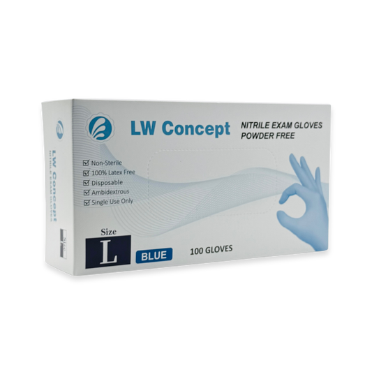 LW Concept 4-Mil Nitrile Exam Glove (Blue) - Case of 1000