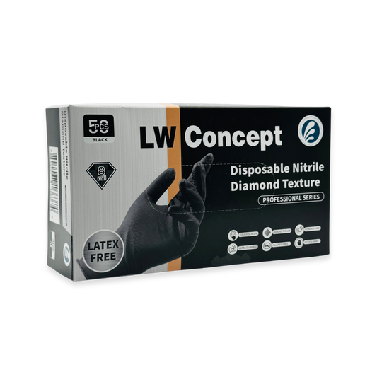 LW Concept 8-Mil Nitrile GP Glove (Black) - Case of 500
