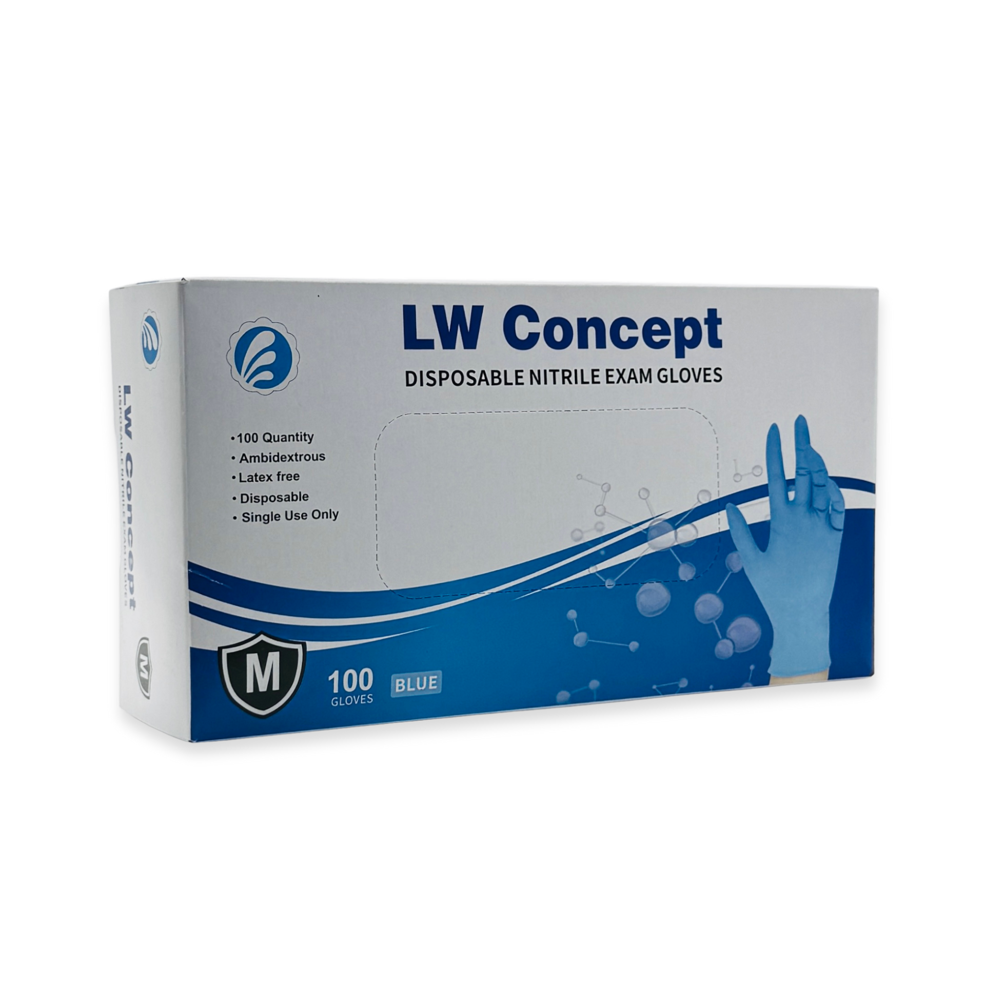 LW Concept 5-Mil Nitrile Exam Glove (Blue) - Case of 1000 – Lovin