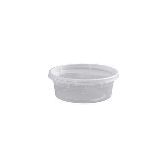 8 oz. Microwavable Deli Containers and Lids - Case of 240