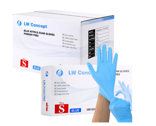 LW Concept 4-Mil Nitrile Exam Glove (Blue) - Case of 1000