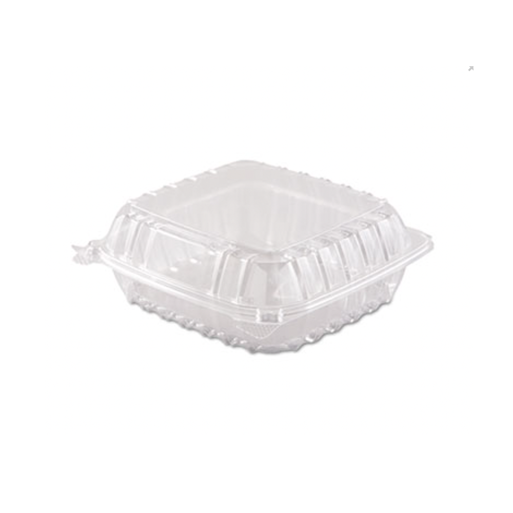 Hinged-Lid Plastic Containers - Carton of 200
