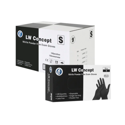 LW Concept 5-Mil Nitrile Exam Glove (Black) - Case of 1000